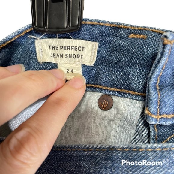 Madewell Ladies "The Perfect"‎ Jean Denim Cut-off Casual Short, 24/XS - Picture 4 of 6